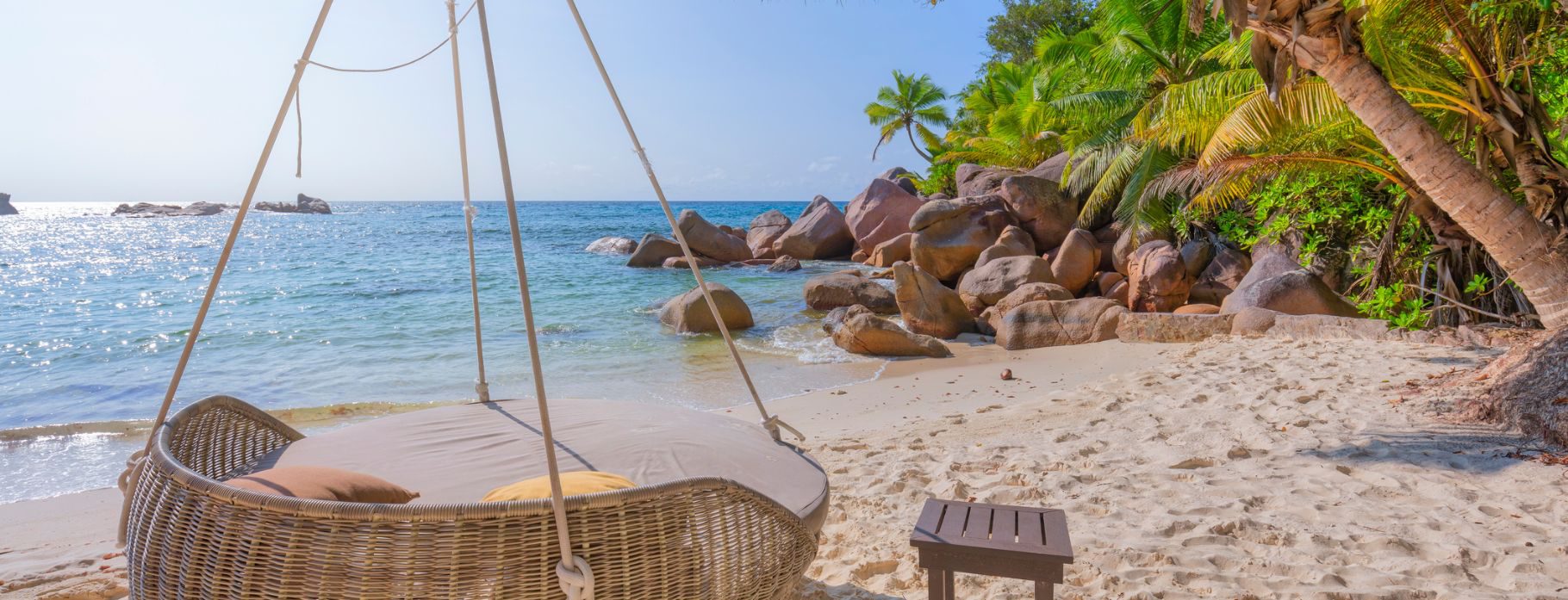 Beach on Praslin Island