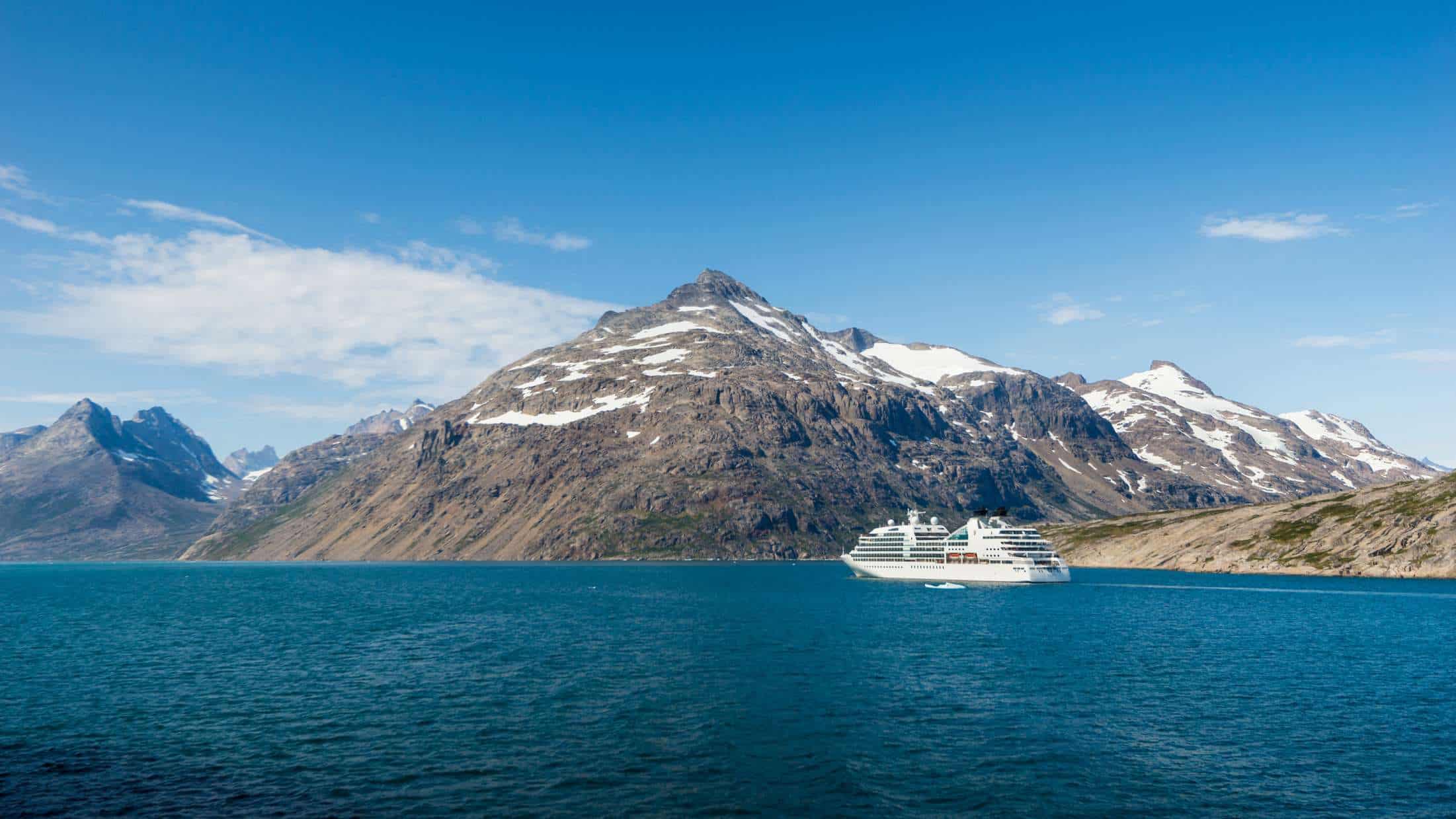 Prince Christian Sound with small cruise ship