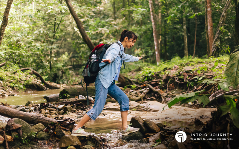 A Person Hiking A Mountain