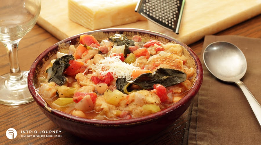 a bowl of ribollita